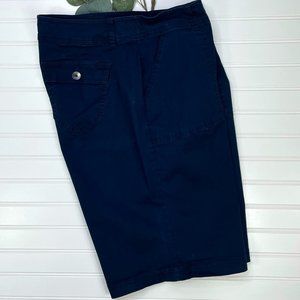 Lane Bryant Navy Bermuda Shorts